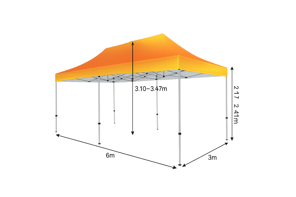 Toldo Hexagonal 3 × 6 m — Estructura de Fierro