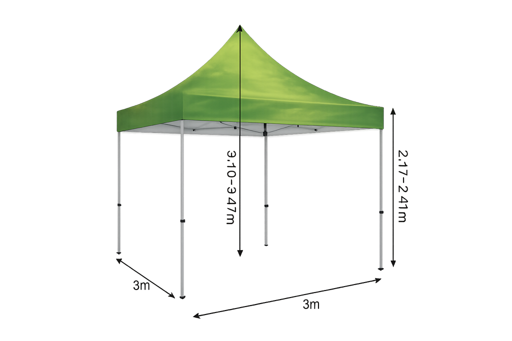 Toldo Hexagonal 3 × 3 m — Estructura de Fierro